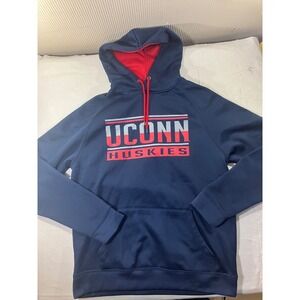 Colosseum UConn Huskies Navy Blue Hoodie Sweatshirt Mens Medium